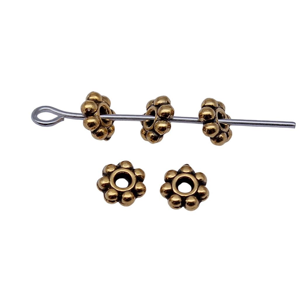 Caps Beaded Edge Spacer Beads Antique Style For DIY Jewelry Projects