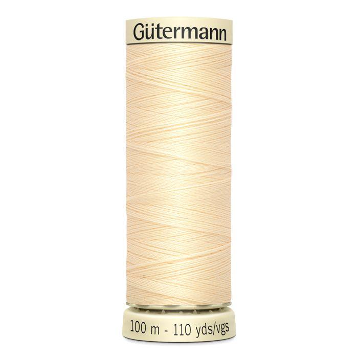 Sewing Thread 100% Polyester Gutermann 1 Spool - Att 610 - Parchment