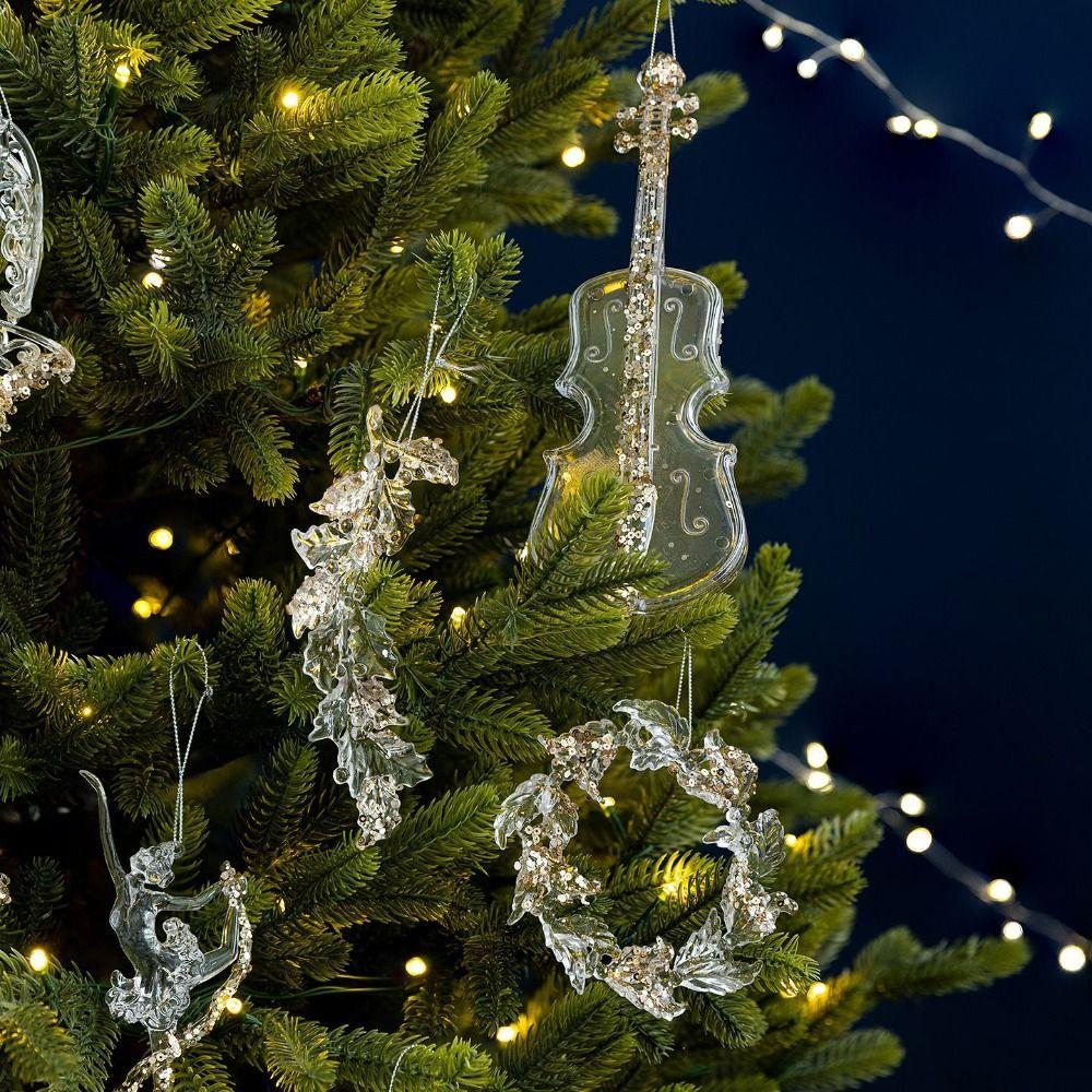 Acrylic Christmas Tree Ornaments DIY Crystal Hanging Christmas Crystal Pendants  Indoor Outdoor