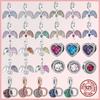 Sparkling Pavé Angel Wings Copper Dangle Charms Fit Original Bracelet Beads Jewelry Gift Diy