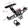 Socpuro Motorcycle License Plate Holder Black LED Light License Plate Holder Universal Aluminum Alloy