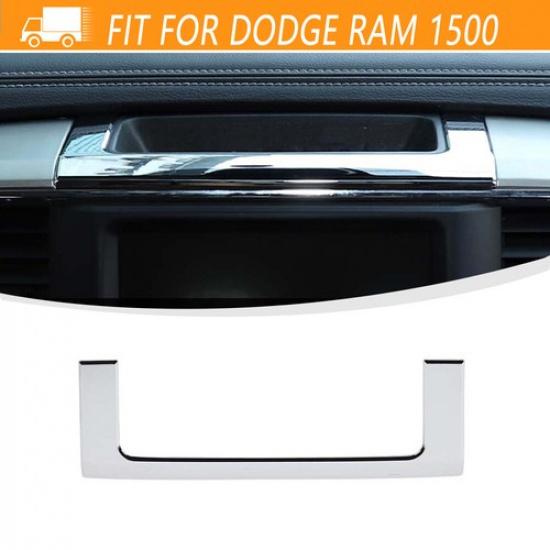 Chrome Center Console Storage Box Cover Trim Frame For Dodge RAM 1500 10-17