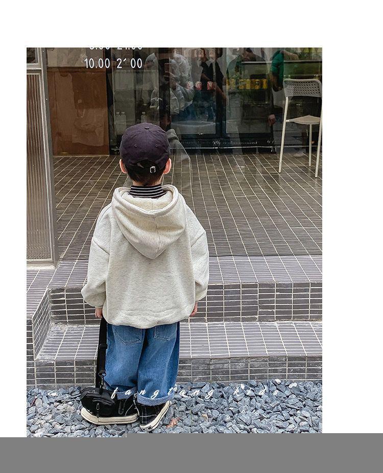 Boys' Trendy Hooded Sweatshirts - Stylish 2024 Autumn/Winter Baby Tops with Prints
