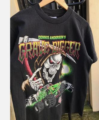1997 Monster Jam Grave Digger Cotton Black Unisex T-shirt NWT
