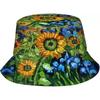 D digital printing bucket hat birthday theme English pattern basin hat unisex party gift sun hat