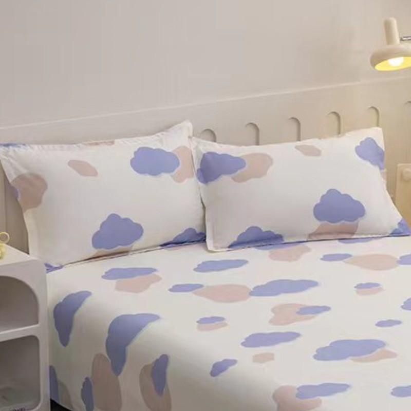 Cotton Pillowcase 48x74cm Soft Breathable Plain Solid Color Envelope Adult Single Pillow