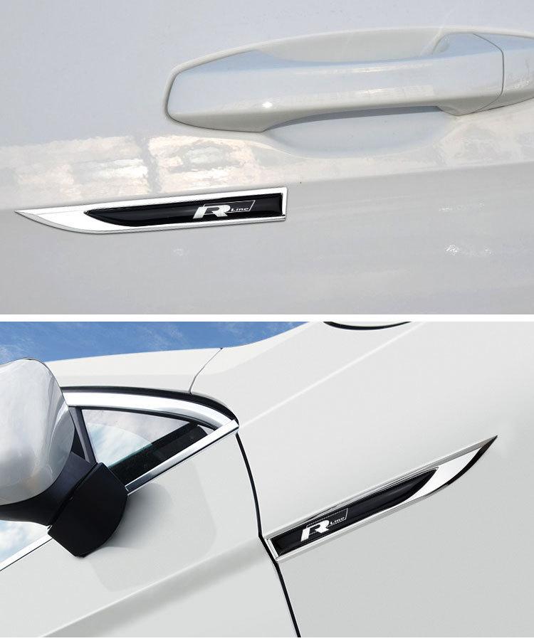 2026 Horké Pro VOLKSWAGEN VW Nové 2ks 3D Kovové Rline R line Logo Boční Křídlo Blatníku Auta Znak Odznak Samolepka Pro VW Golf 7 MK7 Golf