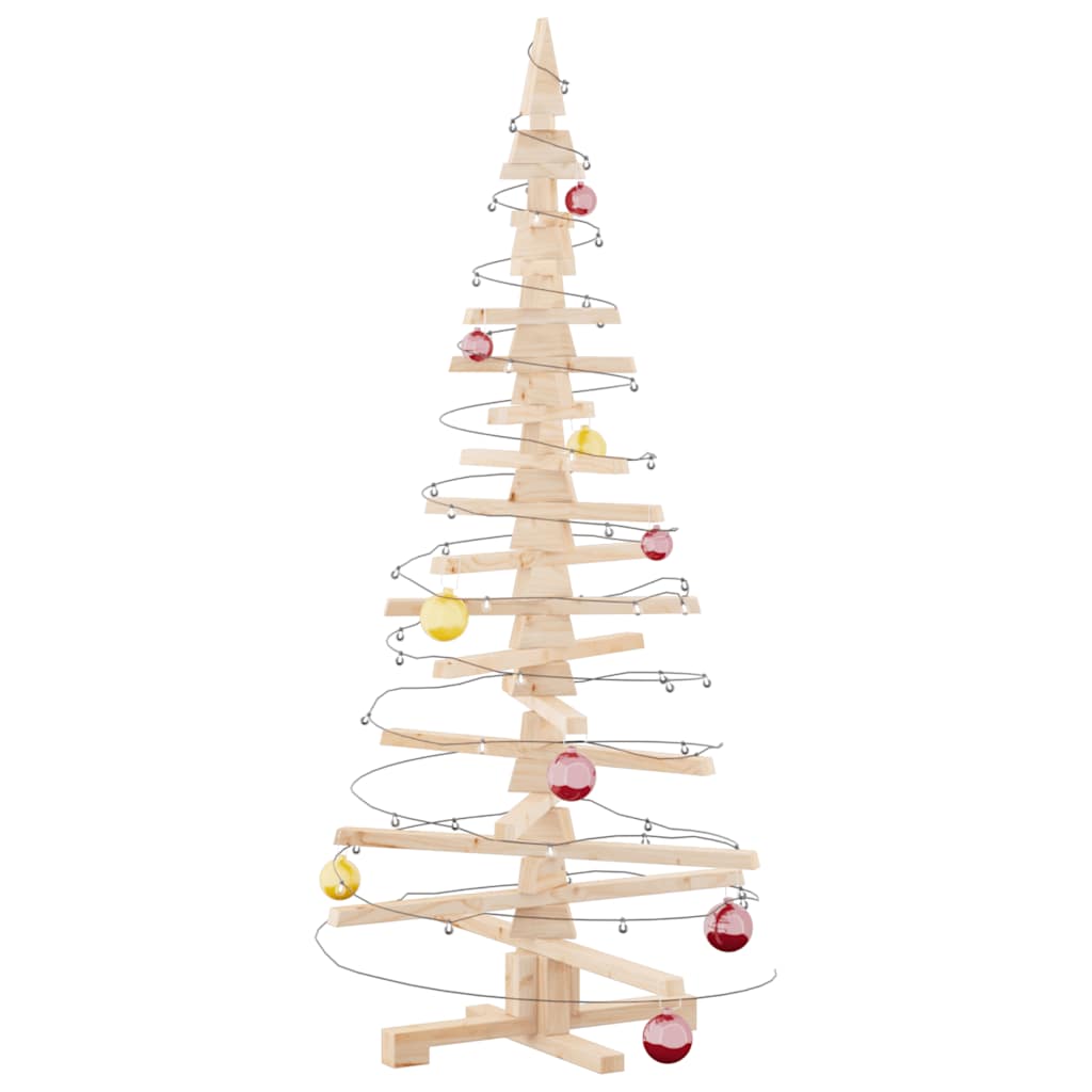 Vidaxl Drewniana Choinka Do Udekorowania, 150 Cm, Lite Drewno Sosnowe