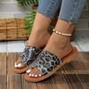 2025 nya europeiska och amerikanska utrikeshandel stora storlekar avslappnade platta sandaler kvinnor ormmönster tofflor avslappnade enords-tofflor kvinnor