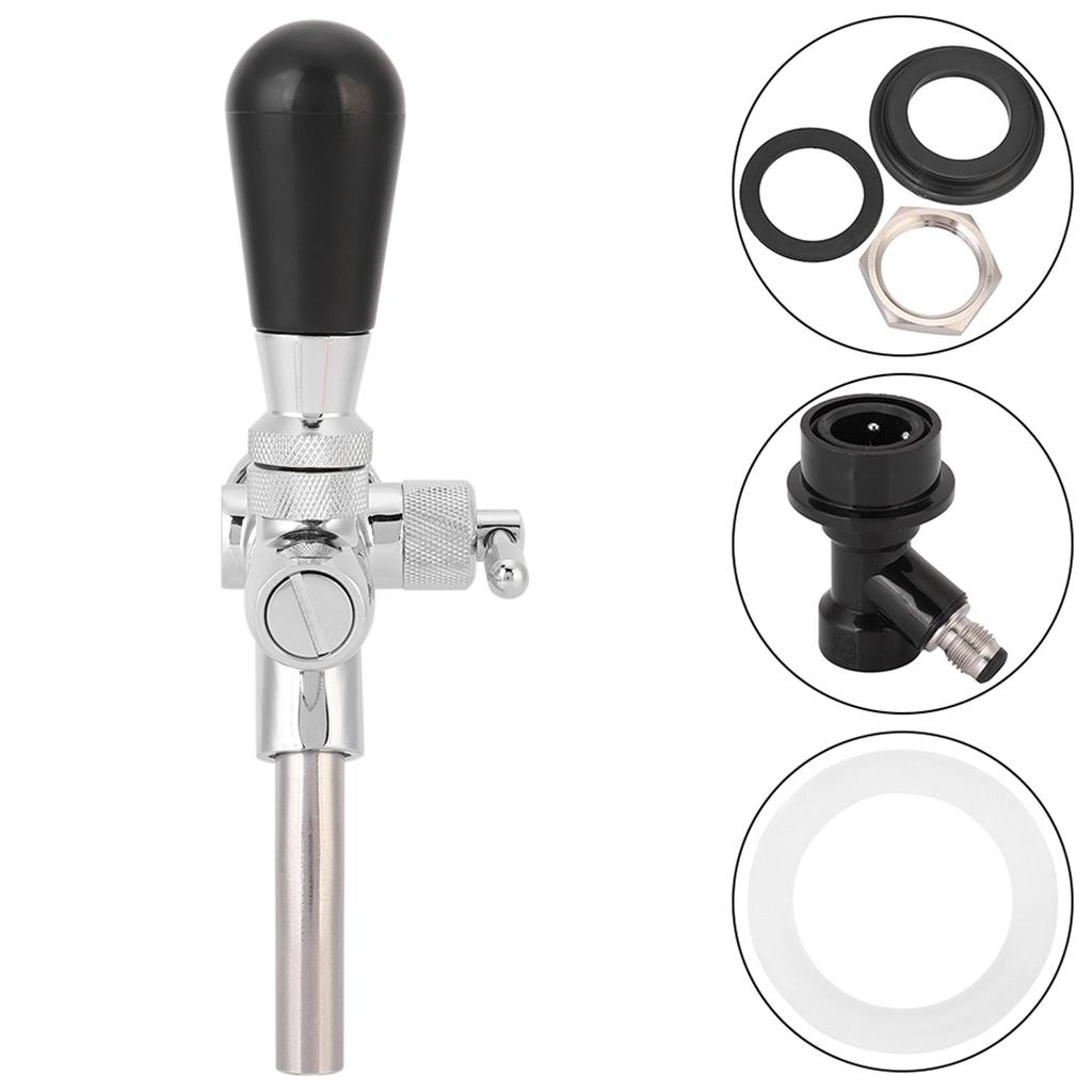 Adjustable Beer Tap Faucet Keg Beer Homebrewing Tap with Ball Lock Liquid Disconnect