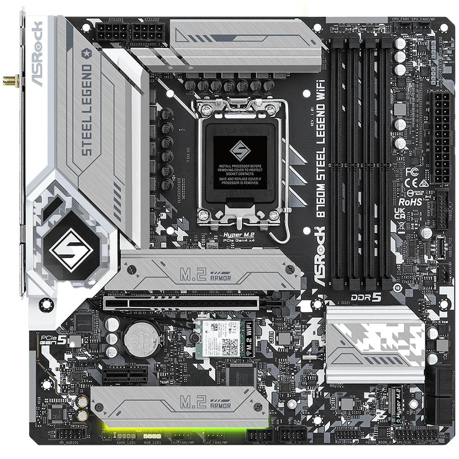 Asrock B760m Steel Legend Wifi Matx Lga1700 Ddr5