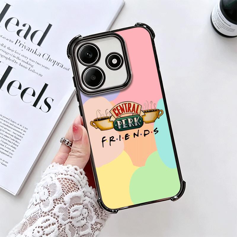 Friends Tv Show Theme Plating Phone Case For Xiaomi Redmi Note 14 15 Pro Plus 13 12 11 11S 11T 10 9S 9 5G Anti-Fall Airabag Cove