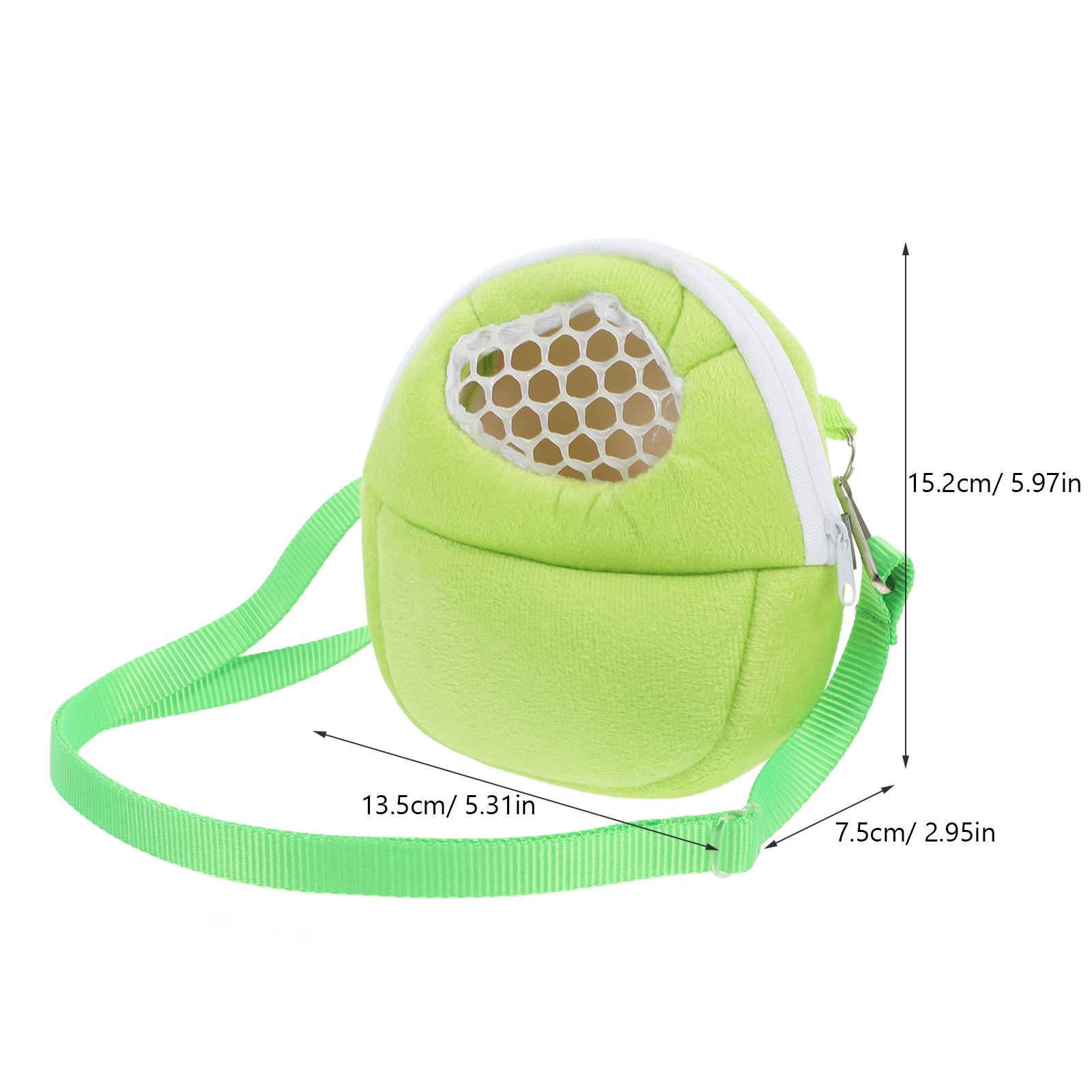 

Breathable Guinea Pig Bag Portable Hamster Carrier Soft Lining Shoulder Strap Small Animal Travel Bag Outdoor Pet Nest Rat світло-зелений колір