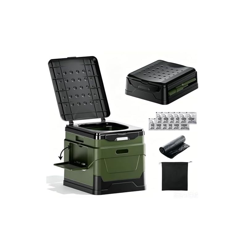 [Disaster Prevention Specialist Supervision & Enhanced] Portable Toilet, Emergency Toilet, Disaster Preparedness Goods, 180kg Load Capacity, Easy To