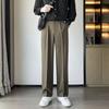 Mens Retro Loose Versatile Casual Straight Long Work Trousers