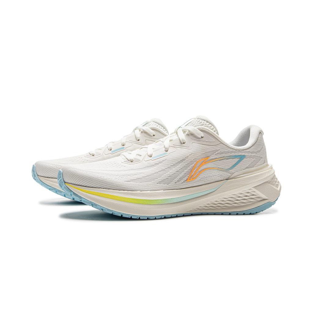 Li Ning My Leap 3.0 Cushioning Breathable Low top Casual Long Distance Running Shoes Women's Mist White ARSV024-1