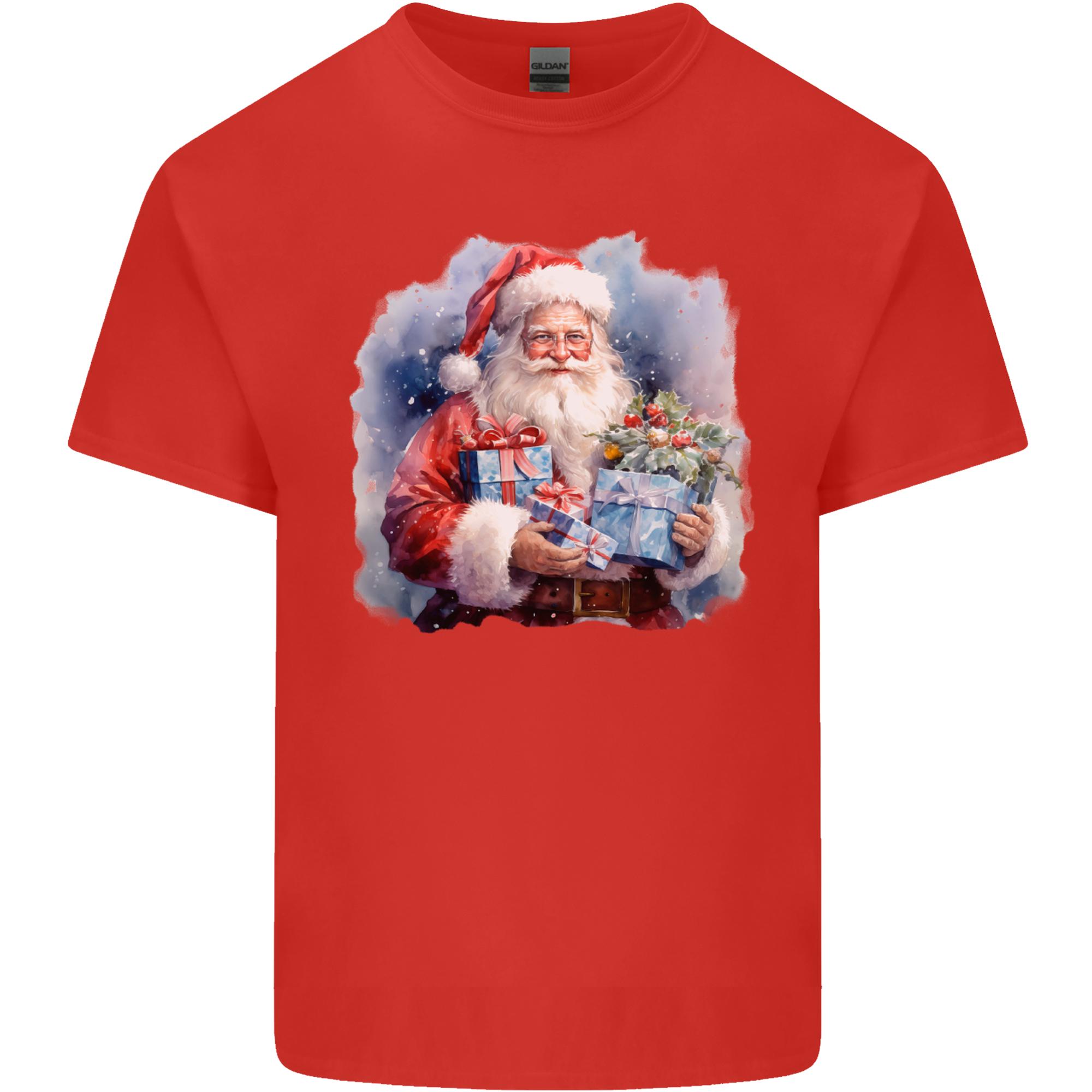 Traditional Santa Christmas Design Xmas Unisexs Light Cotton TShirt S