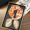 Polka dot silk scarf square scarf high-end new versatile decorative scarf scarf scarf neck cashew flower scarf shawl can be used as a tube top
