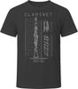 Clarinet Patent Blueprint Vintage Clarinet Player Band Gift T Shirt