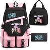Kpop Witch Hunters Peripheral Backpack Portable Lunch Bag Pencil Bag School Bag Student Backpack Three-Piece Set