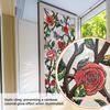 Xc2017-Kq Bunte Sonnenlicht Rosenranke Retro Fensteraufkleber Doppelseitiger Druck Visueller statischer Fensteraufkleber PVC