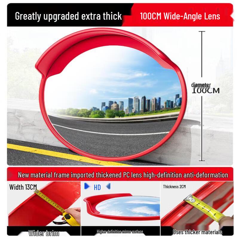 Jundingying 100cm Outdoor HD Traffic Convex Mirror