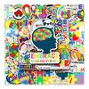 50PCS Waterproof Autism Personality Graffiti Logo & Slogan Stickers for Skateboards, Phone Cases, and Luggage