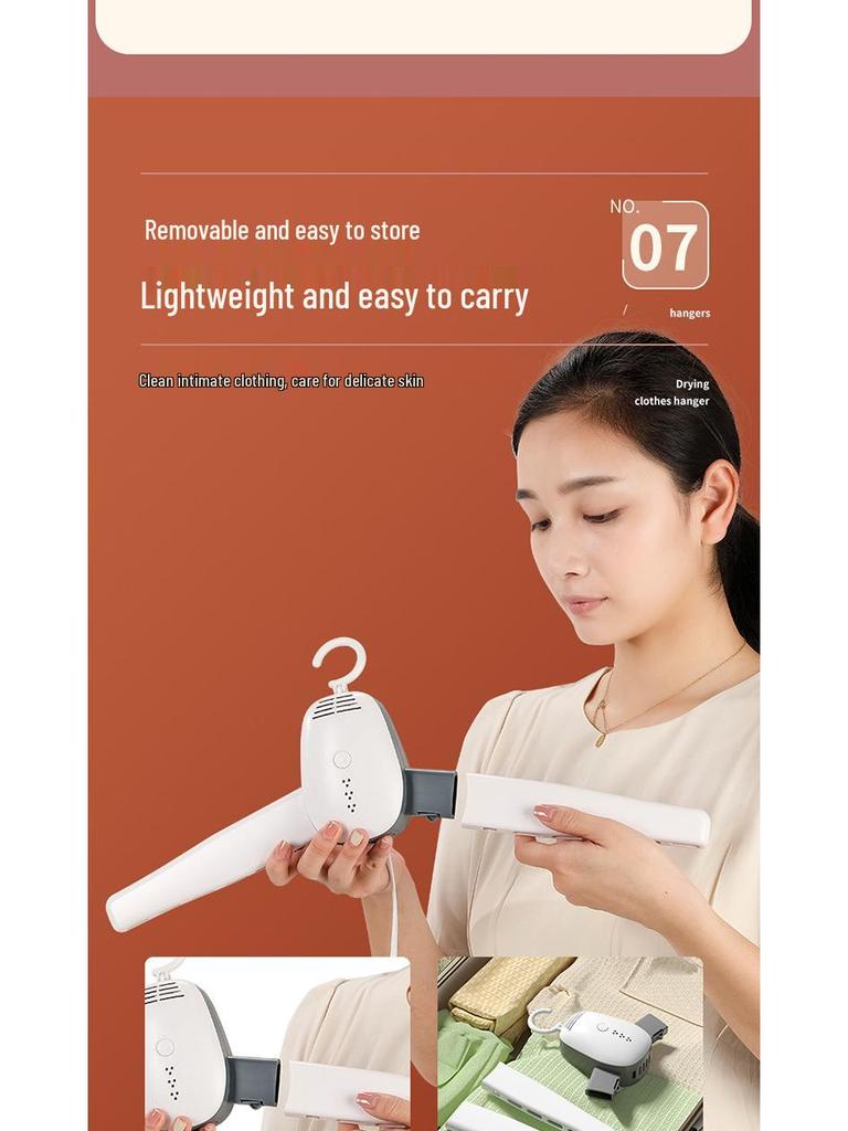 Portable Quick-Dry Folding Clothes & Shoe Rack - Compact, Sterilizing Dryer for Dorms & Travel.