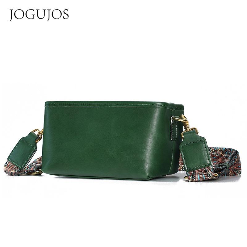 JOGUJOS new leather shoulder bag large capacity horizontal shoulder satchel high sense women's messenger shoulder bag