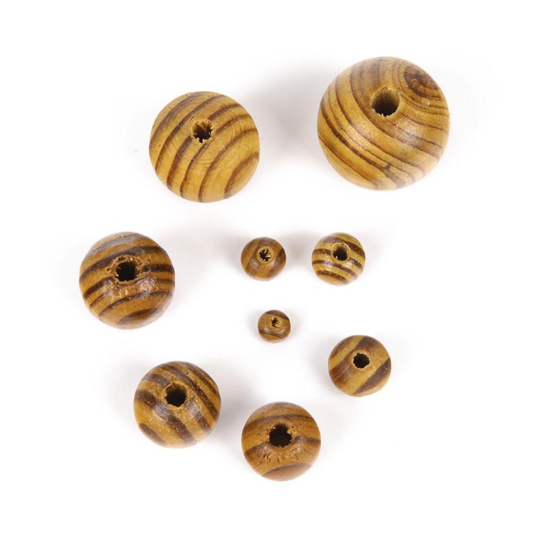 Cuentas redondas de madera para pulsera o collar