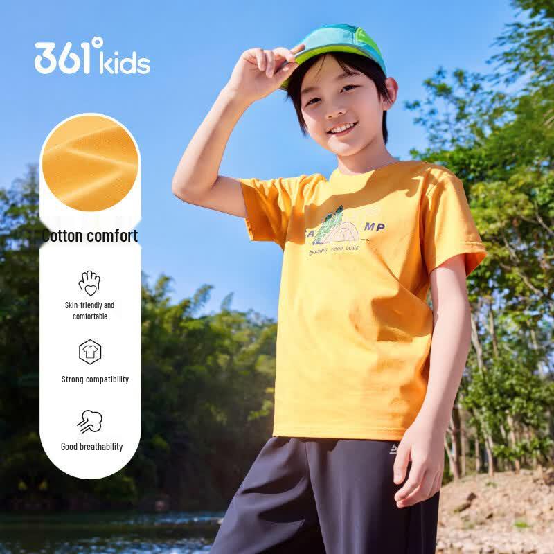 361° Kids' 2026 Summer Loose Breathable Short-Sleeve T-Shirt