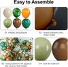 Camouflage Military-Themed Balloon Garland Set for Birthday and Camping Parties