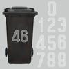 1PC Large 6.9-Inch (17.5cm) Trash Cans Decal Sticker Self-Adhesive Number Stickers Wheeled Dumpsters Door Mailbox Garage Labels