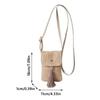 Elegant Woman Phone Pouch Weaving Crossbody Bucket Bag Casual Woven Beach Bag  Beach
