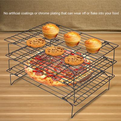 Cooking Grill Tray Cooling and Baking Rack Stainless Steel Cooling Rack Nonstick Cooking Grill Tray For  / Cake / Bread