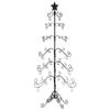 VidaXL Arbre de Noël en métal pour décoration noir 215 cm 359609