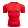 Cross Wings Print Compression Shirt for Men Christian Athletic Tshirt Sporty Tees Tops Gym Workout Running Baselayers Undershirt
