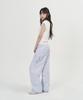 TOFFEE WOMEN W Striped Carpenter Pants (Blue)