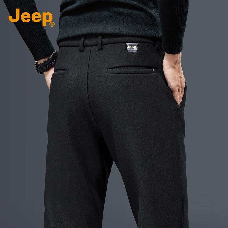 

Jeep Men s Elastic Fleece-Lined Straight-Leg Casual Pants 40
