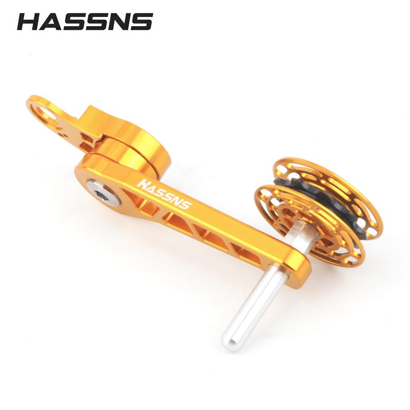 HASSNS Bicycle Derailleur Chain Guide Dirt Jump Bike Chain Tensioner Rear Derailleur Cycling Transmission Single Speed Change HA Gold