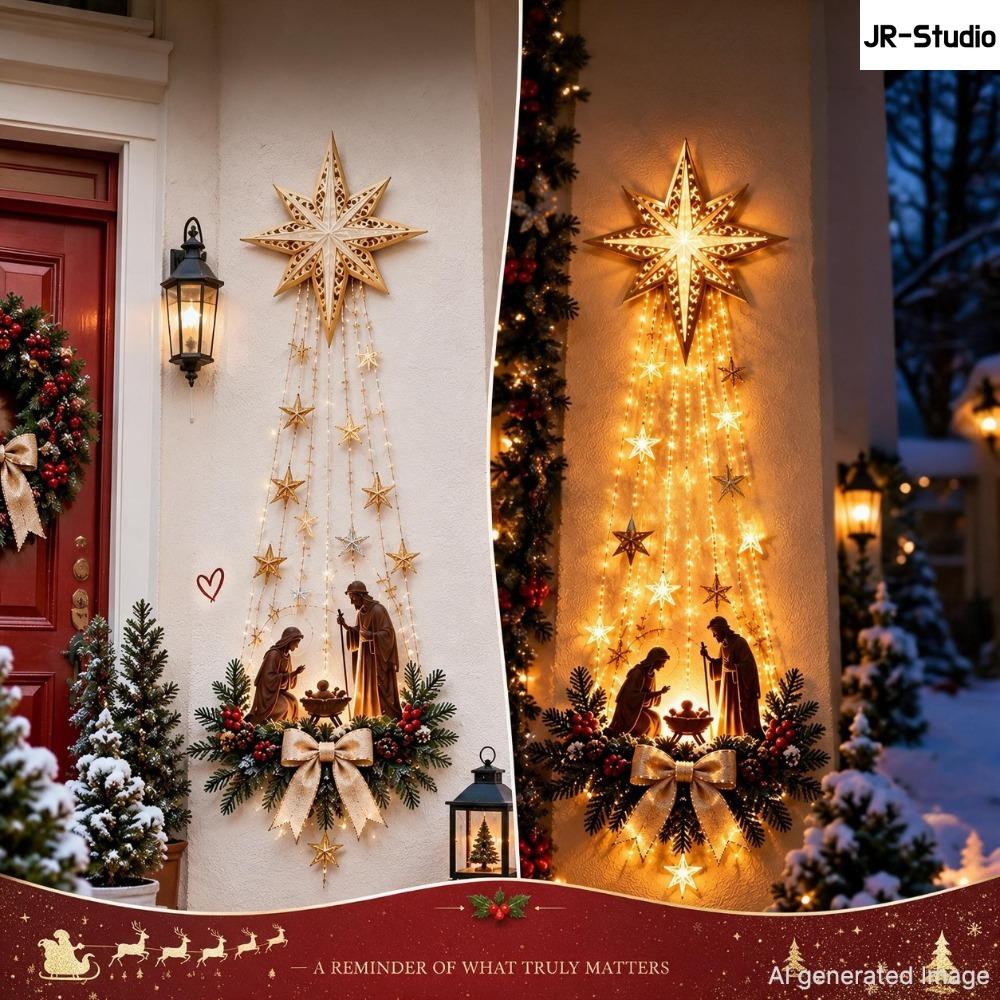 Light Up Angel Wall Lamp, Luminous Wing Resin Wall Decor, Christmas Star Scene Ornament, Festive Atmosphere Home Decoration Gift