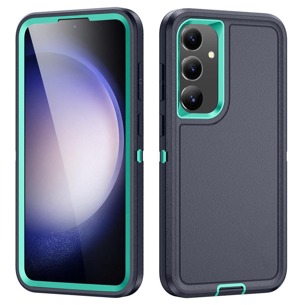 Three Proof Flat Protective Case with Built-in Dust Plug and Fingerprint Protection for Samsung Phone Cases