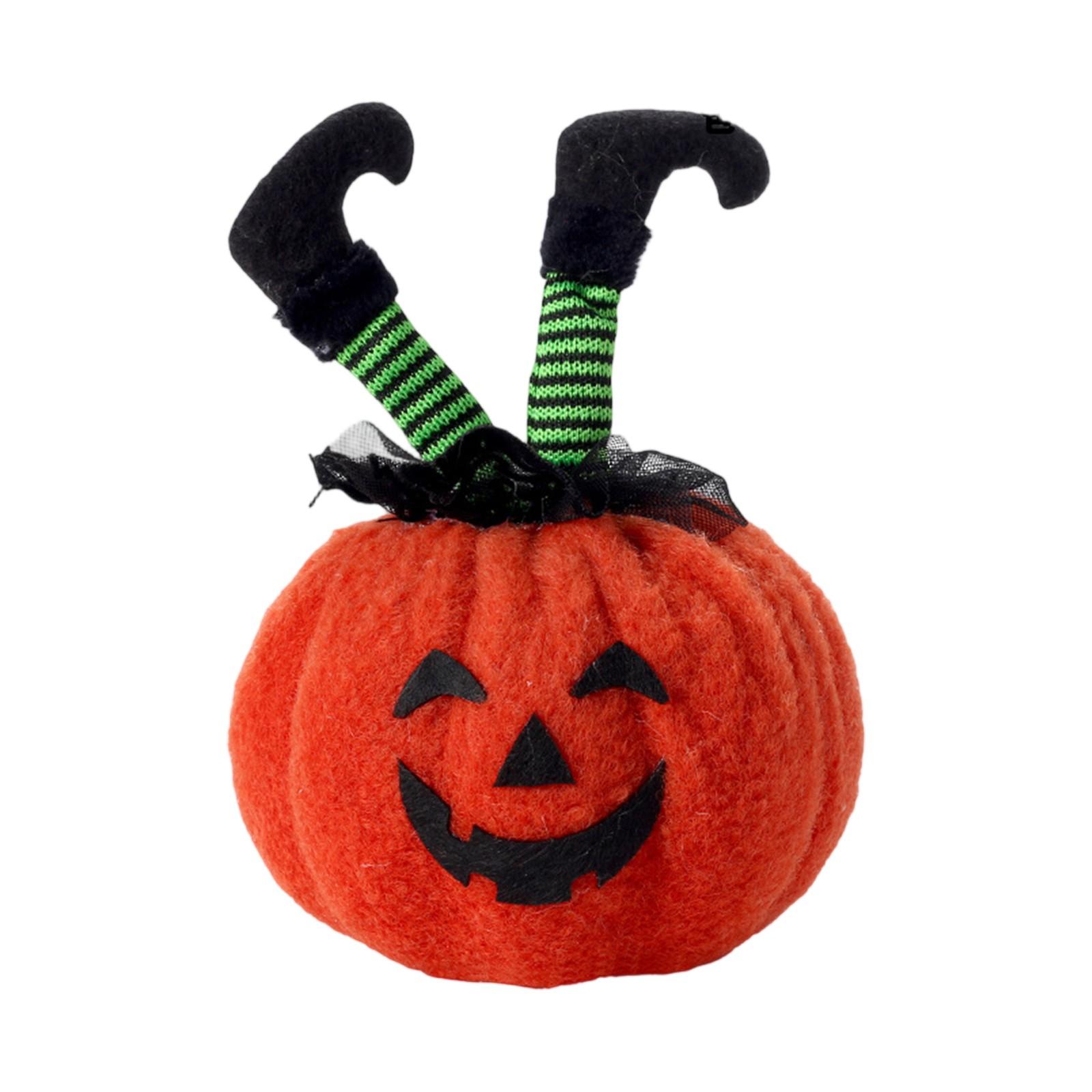 

Witch s Foot Pumpkin Figurine Halloween Party Atmosphere Ornaments One Size зелёный
