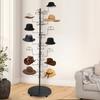 25-Hook Large Freestanding Hat Rack,Modern Black Carbon Steel Hat Display Stand (Holds 25 Caps/Hats) for Home/Store Organization
