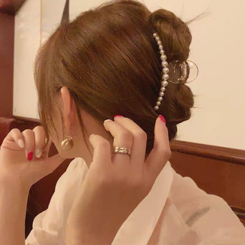 Fashion Elegant Pearl Hair Claws Women Hairpin Barrette Hair Accessories Girls Hair Crab Hairgrips Ornament