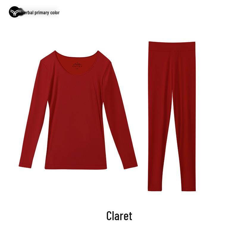 Hyaluronic Acid Base Women's Anti-Static Seamless Thermal Underwear Set