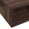 Bed Frame In Brown Oak Look 100x200 Cm Engineered Wood