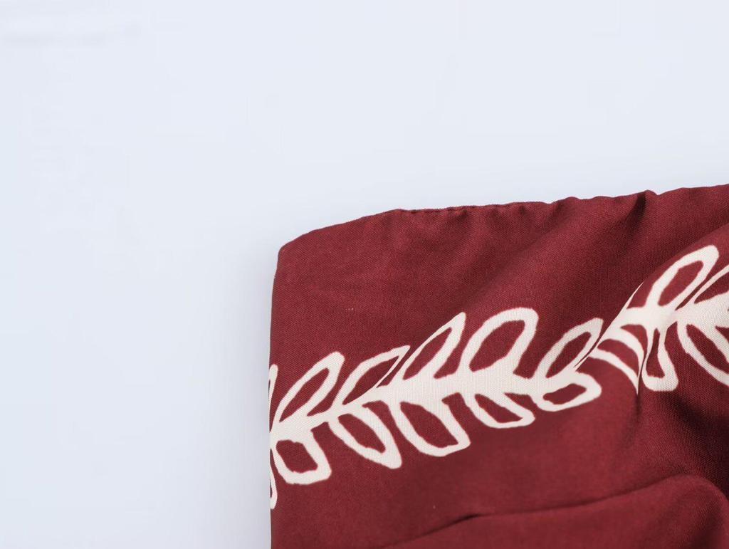 2025 Spring Women's European-American Style Slimming Strapless Print Wrap Dress