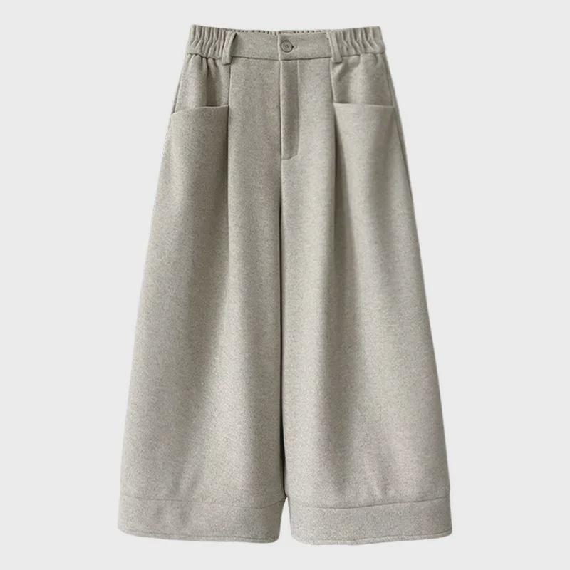 Juzhi 2024 Podzim/Zima Ležérní Volné Široké Korejské Kalhoty