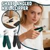 Angled Nail Clippers,Stainless Steel - Nail Trimmers,Wide Jaw Slanted Nail Clipper,Nail Cutter Scissors,Thick Fingernail And Toenail Clippers